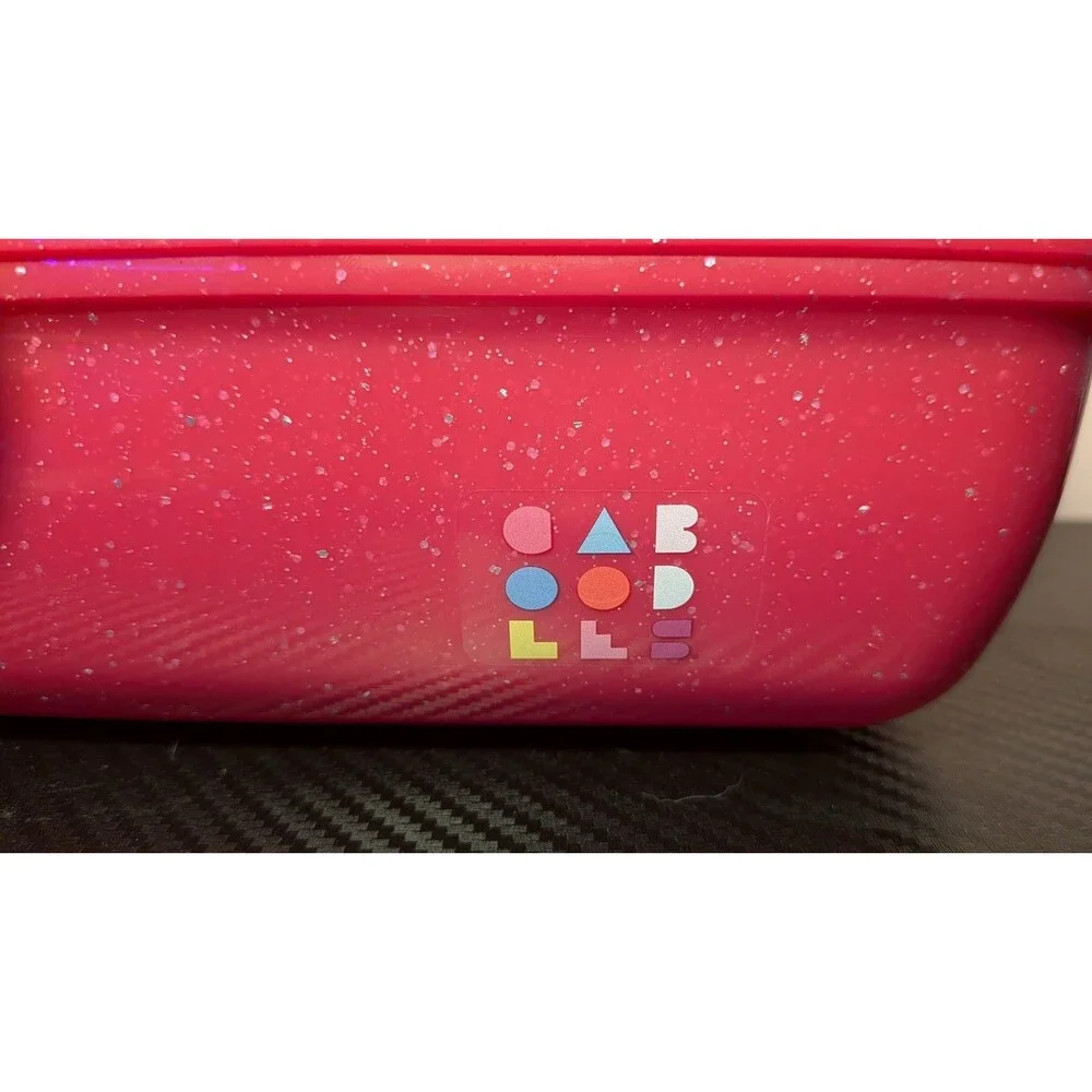 Caboodles On-The-Go Girl Storage Organizer Case Deep Pink Sparkle Over Deep Pink